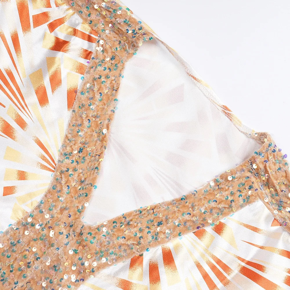 Islamic Party Dress Womens Elegant V-neck Batwing Sleeves Sparkling Loose Birthday Party Dinner Dress Floor Length 241231