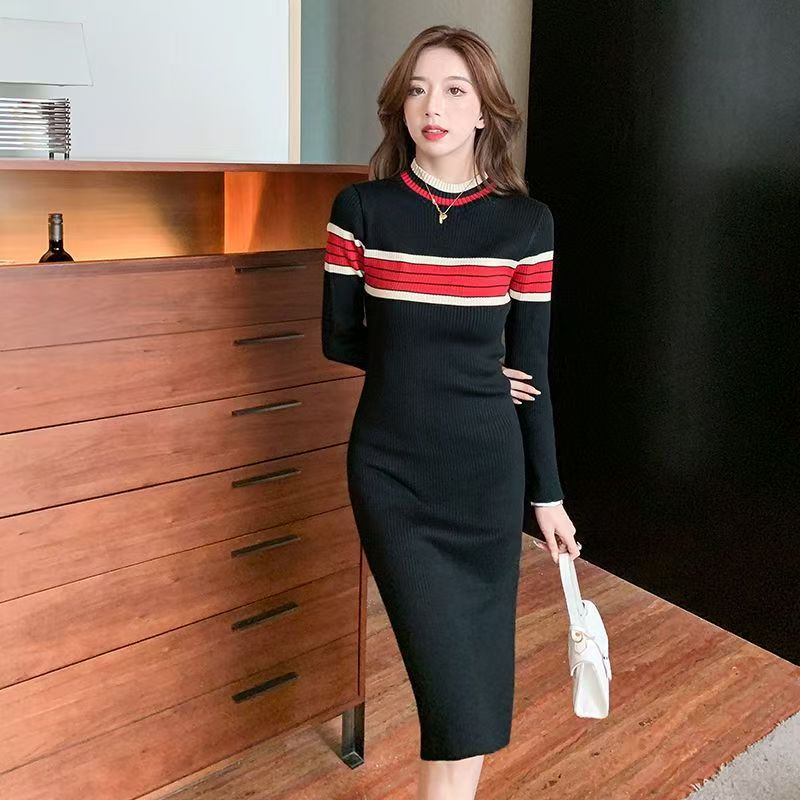 Designer Women Sweater long Dresses Knitted Soft Pullovers Cashmere Jumpers Basic Soft Render Knitwear Warm Knits Coats Vestido De Mujer Blouse Femme