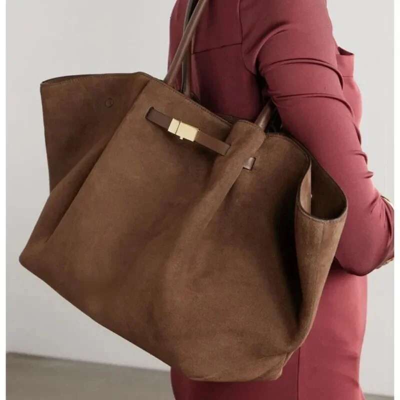 2024 New Autumn And Winter High-End Suede Frosted Tote Commuting Retro One-Shoulder Hand-Held Armpit Bag For Women