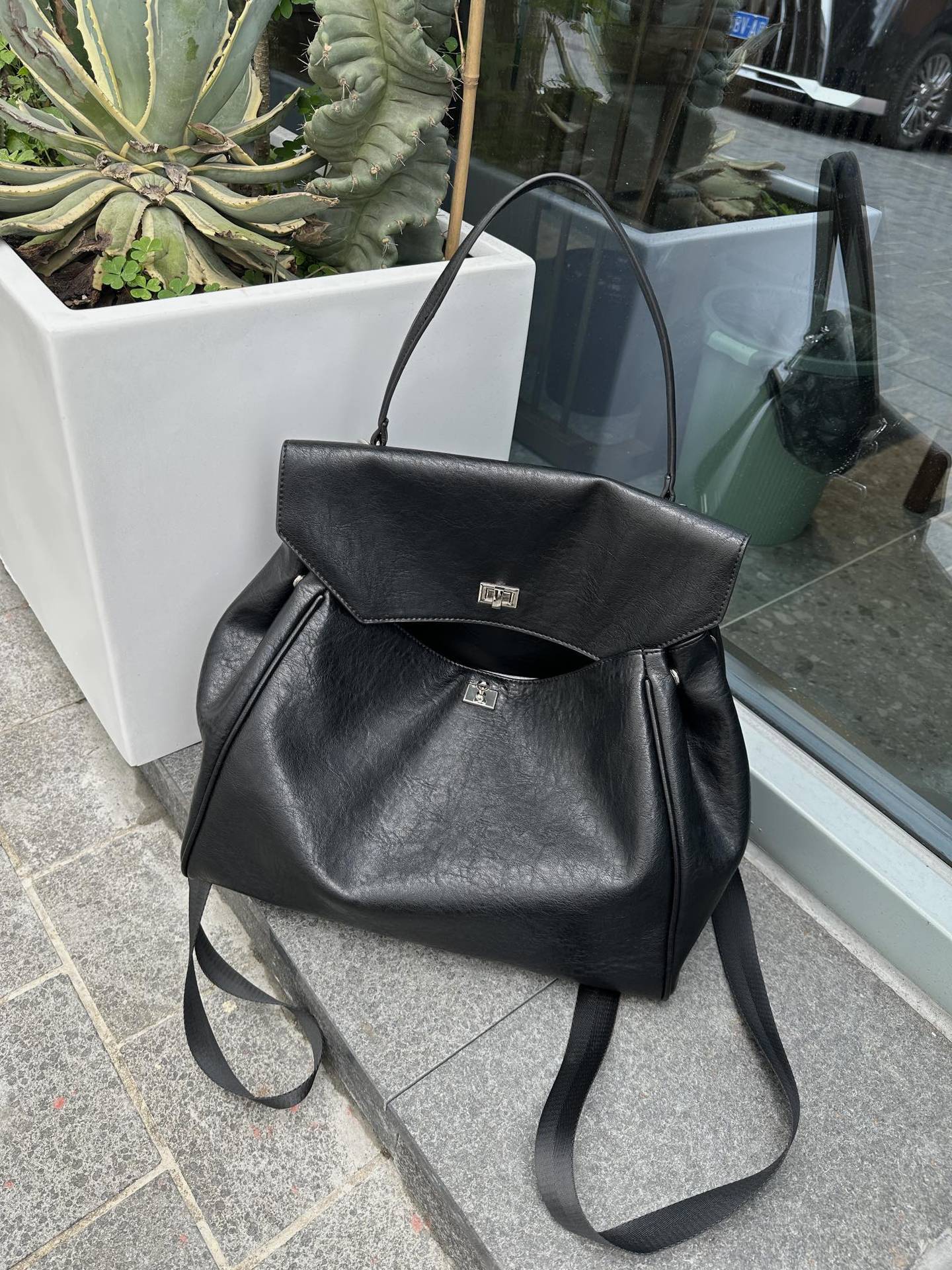 Same High-End Soft Leather Large Capacity Tote Street Fashion Big Bag, Backpack, Underarm Bag