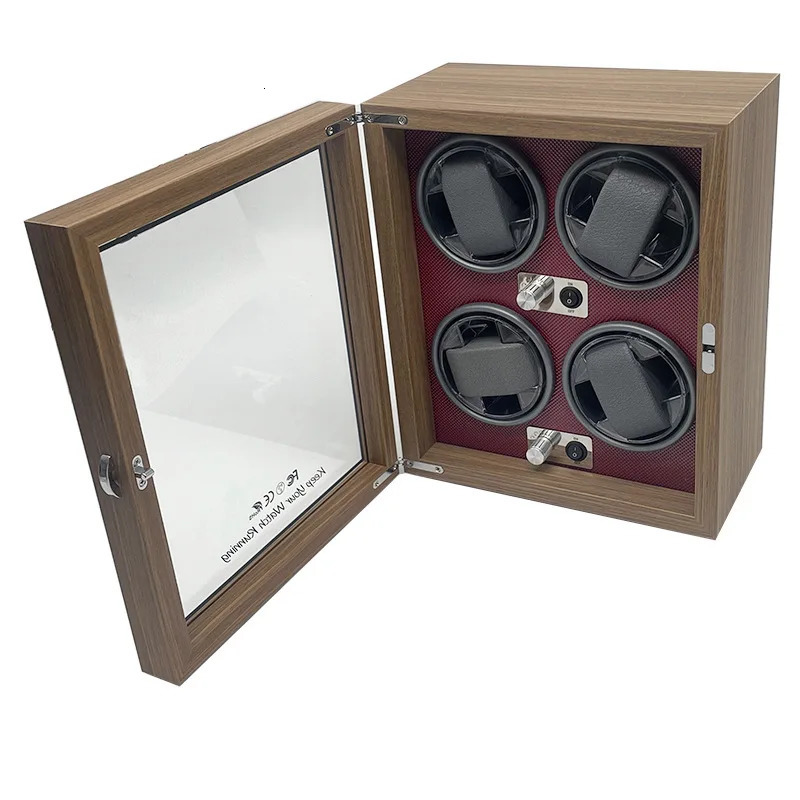 Watch Winder For Automatic Watches Box Mechanical Watches Rotator Holder Wood Case Winding Cabinet Storage Display Boxes 250102