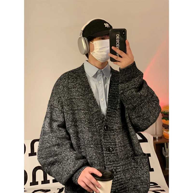 New Arrival New autumn and winter V-neck cardigan wool sweater for men loose and casual knitted sweater trend Dali simple full matching street soft ja