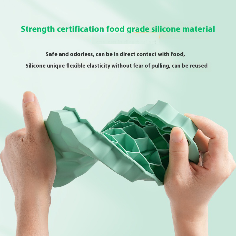 Silicone with lid silicone honeycomb ice lattice ice mold honeycomb ice mold silicone ice lattice ice cream ice cube box