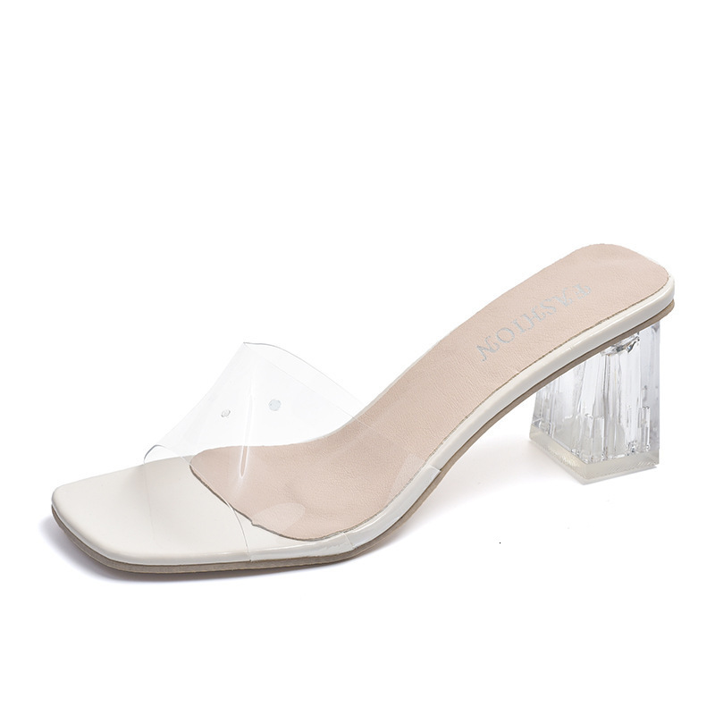 Summer Ddmywed Spring New Beach Vacation Thick Heel Transparent Sandals For Women S Fairy Wind Cooling Slippers With High Heels Chinese Brand Shoes F 