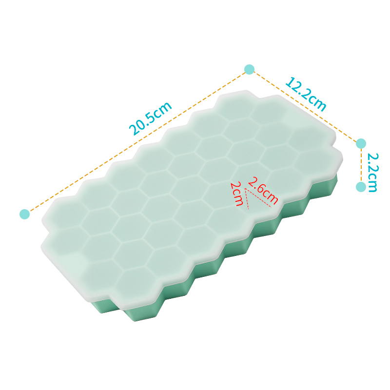 Silicone with lid silicone honeycomb ice lattice ice mold honeycomb ice mold silicone ice lattice ice cream ice cube box