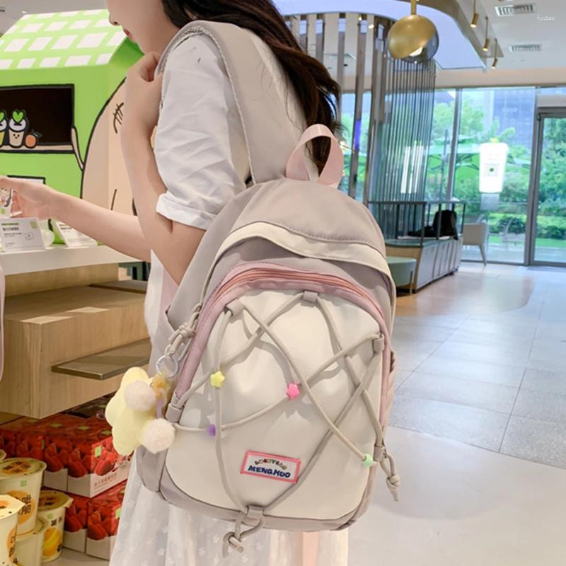 School Bags Dopamine Design Aesthetic Backpacks Korean For Girls Large Capacity Teen Knapsack Students College Versatile Bagpack