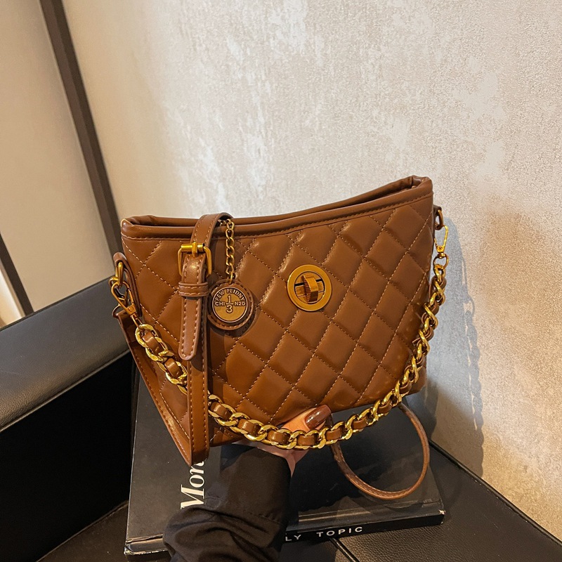 Women Shoulder Fashion High-end Designer Outer Dia Chain Armpit Bag Triple Black hot Brown Coffee Free shipping