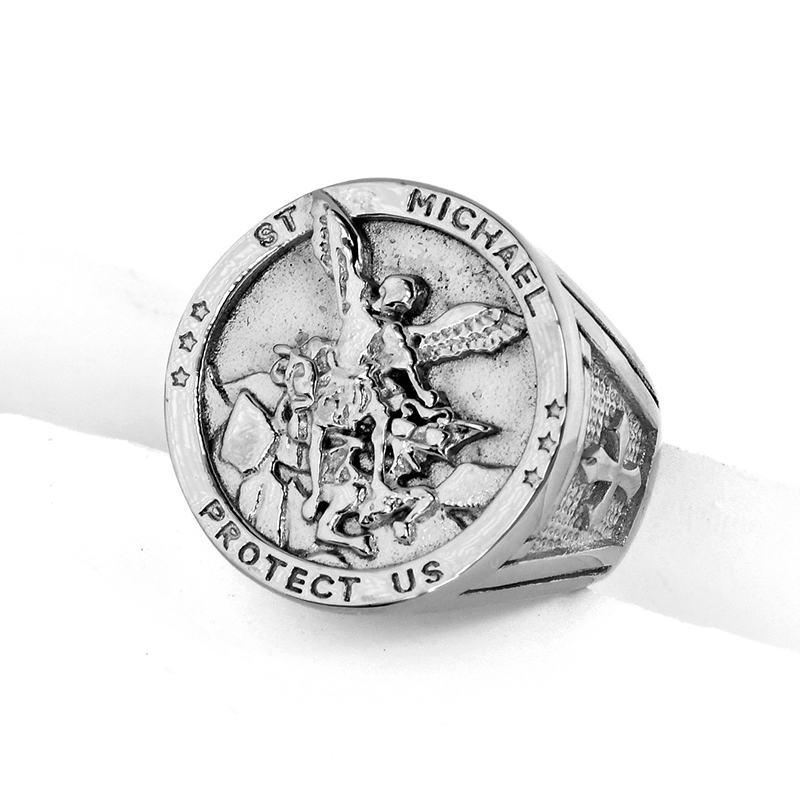 Hip Hop New Exorcism Ring Titanium Steel Casting Gold Plated Mens Jewelry