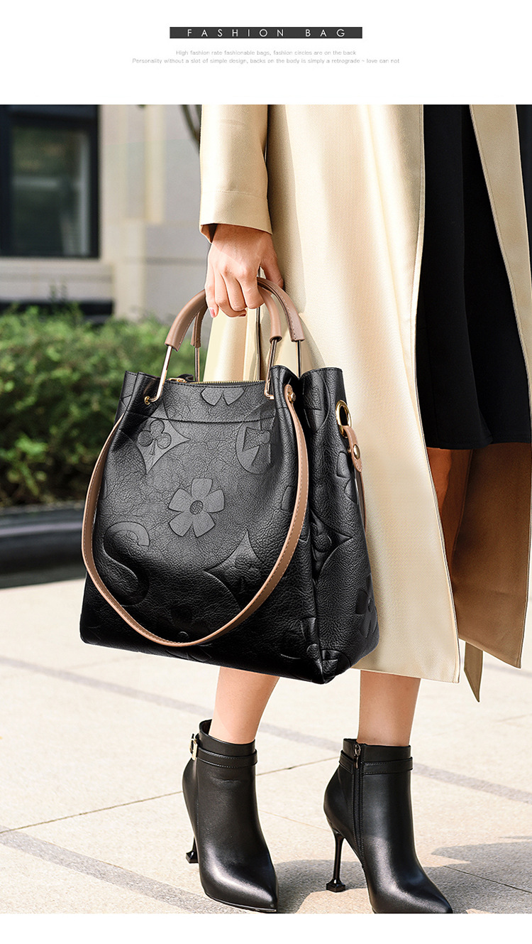 Luxury Texture Waterproof Tote - Versatile Large Shoulder Purse