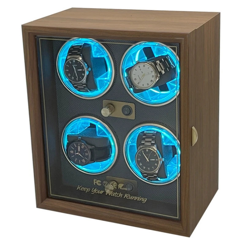 Watch Winder For Automatic Watches Box Mechanical Watches Rotator Holder Wood Case Winding Cabinet Storage Display Boxes 250102