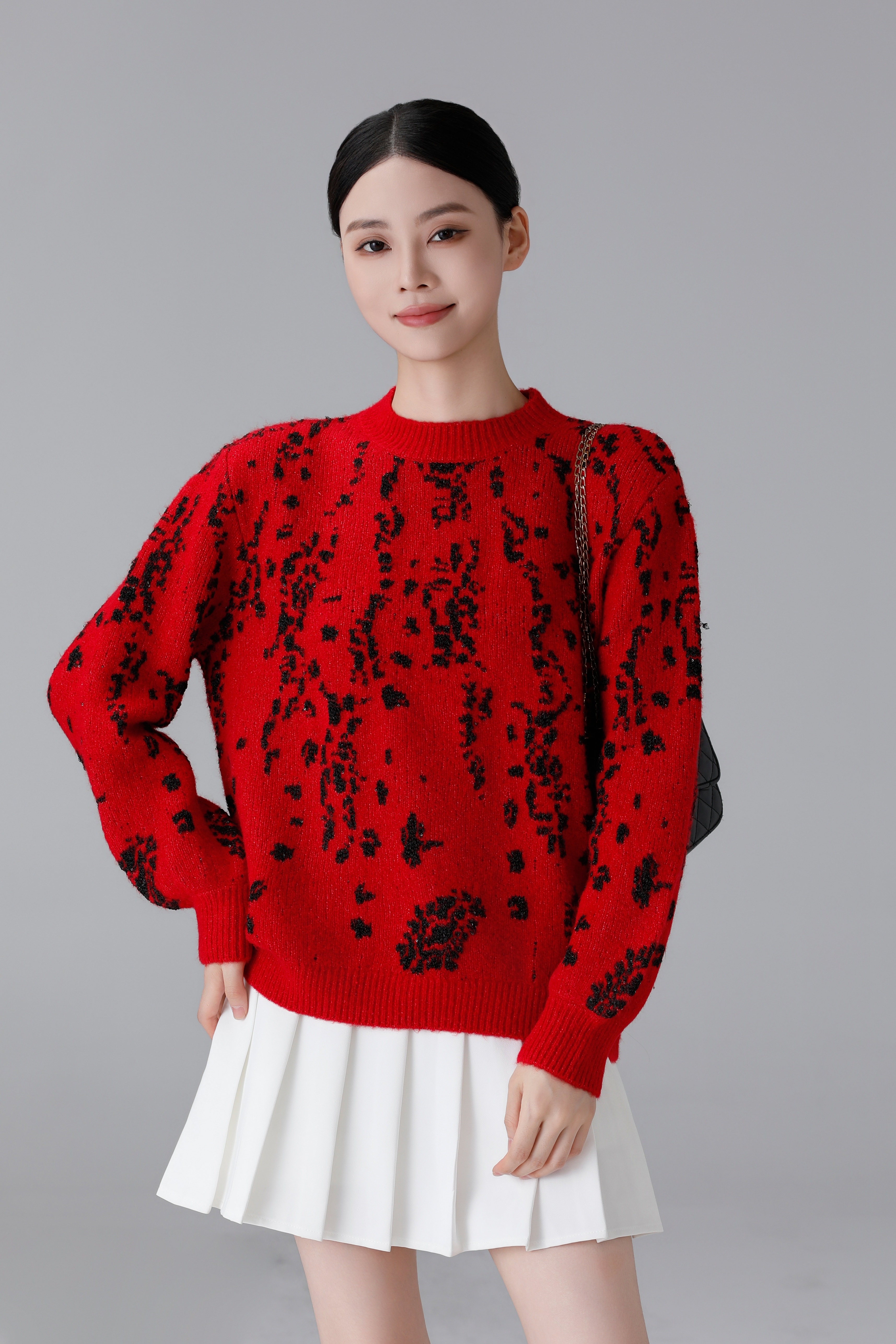 Casual Women's Knitted Top - Soft Comfort Fit with Elastic Waistband