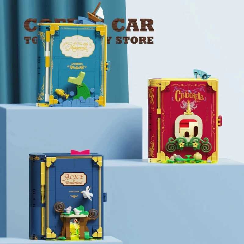 Dream Princess 3D Storybook Building Blocks Book Anime Movie MOC Building Blocks Toy Cute Fairy Tale Model Childrens Girl Birthday Gift W250102
