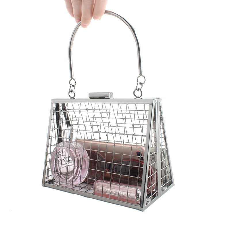 Free Shipping Evening Bags Hollow Out Clutch Bag Bird Cage Women Handbag Tote Metal Girls Tophandle Purse Fashion Party Pouch Designer Bag Luxury Bag 