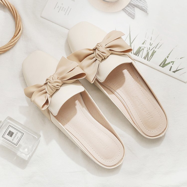 For Ddmywed Baotou Women S Outwear Spring New Heelless Half Support Single Shoes Lefu Muller Slippers Chinese Brand F Ddmysaturn