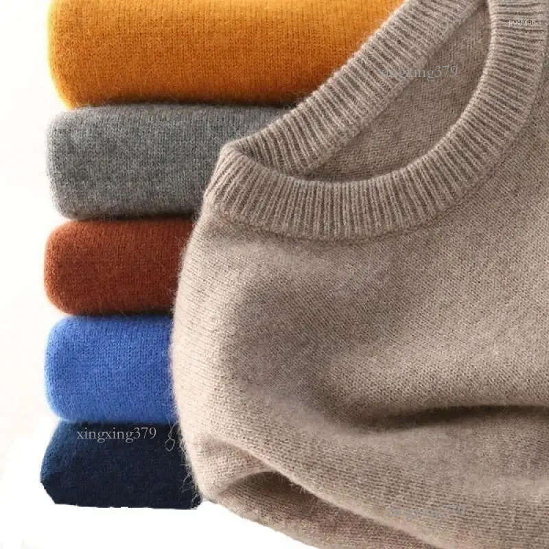 Men's Sweaters Men Cashmere Sweater Autumn Winter Soft Warm Jumper Robe Hombre Pull Homme Hiver Pullover V-Neck O-Neck Knitted