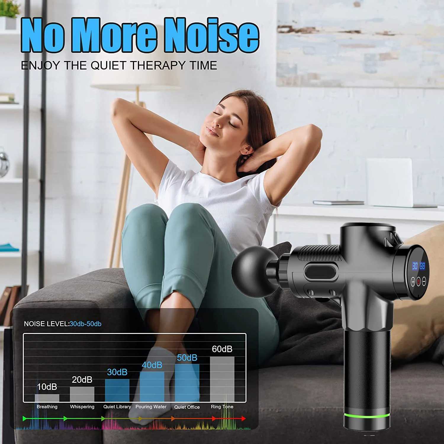 Facial massage gun electric Percussion pistol massager used for relaxing and exercising deep tissues and muscles in the neck and back of the bodyW2501