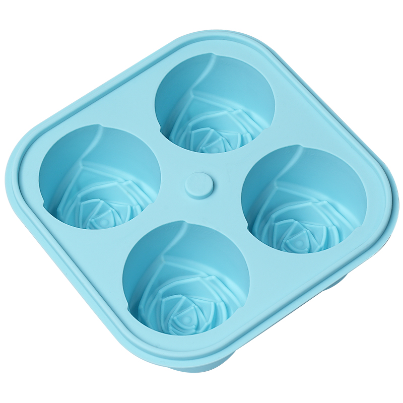 Rose Ice Cube Mold Silicone Ice Compartment Food Grade Large Whiskey Large Capacity Home Ice Maker Molds