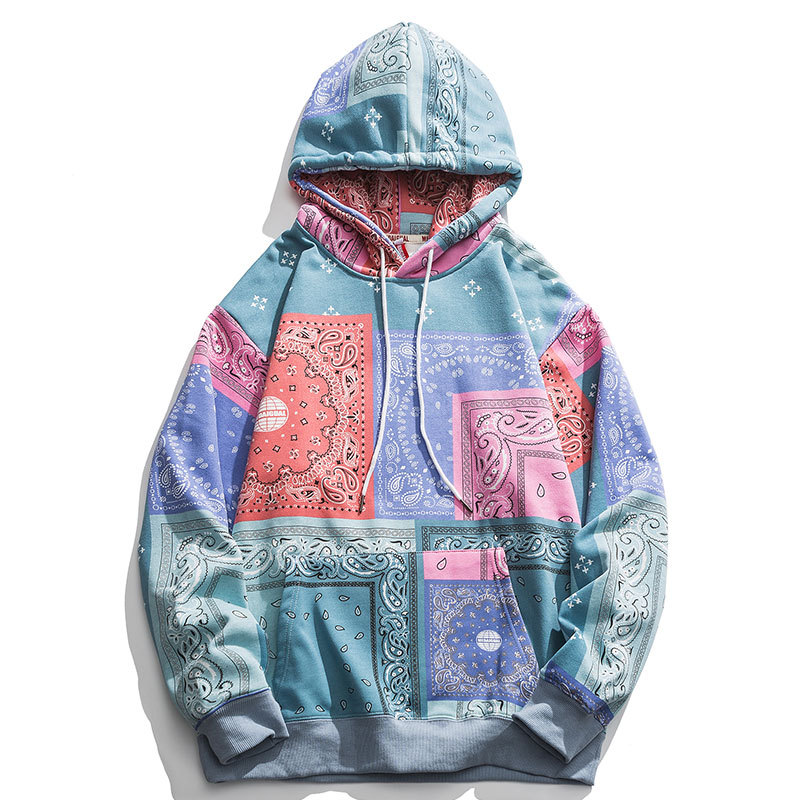 GONTHWID Embroidered Bandana Patchwork Full Zip Hooded Sweatshirts Jackets Harajuku Hip Hop Casual Hoodies Coats Tops Mens T200914