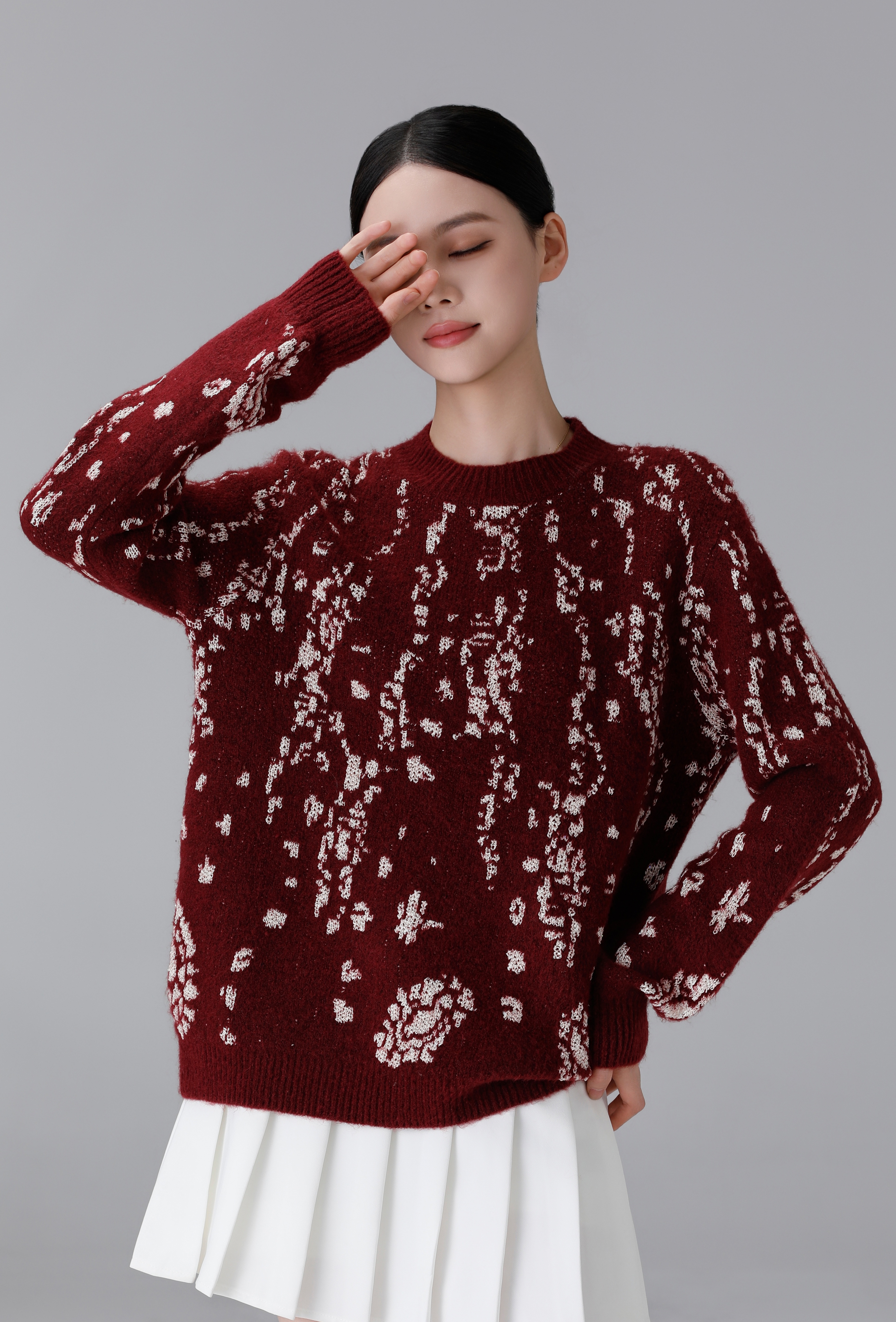 Casual Women's Knitted Top - Soft Comfort Fit with Elastic Waistband