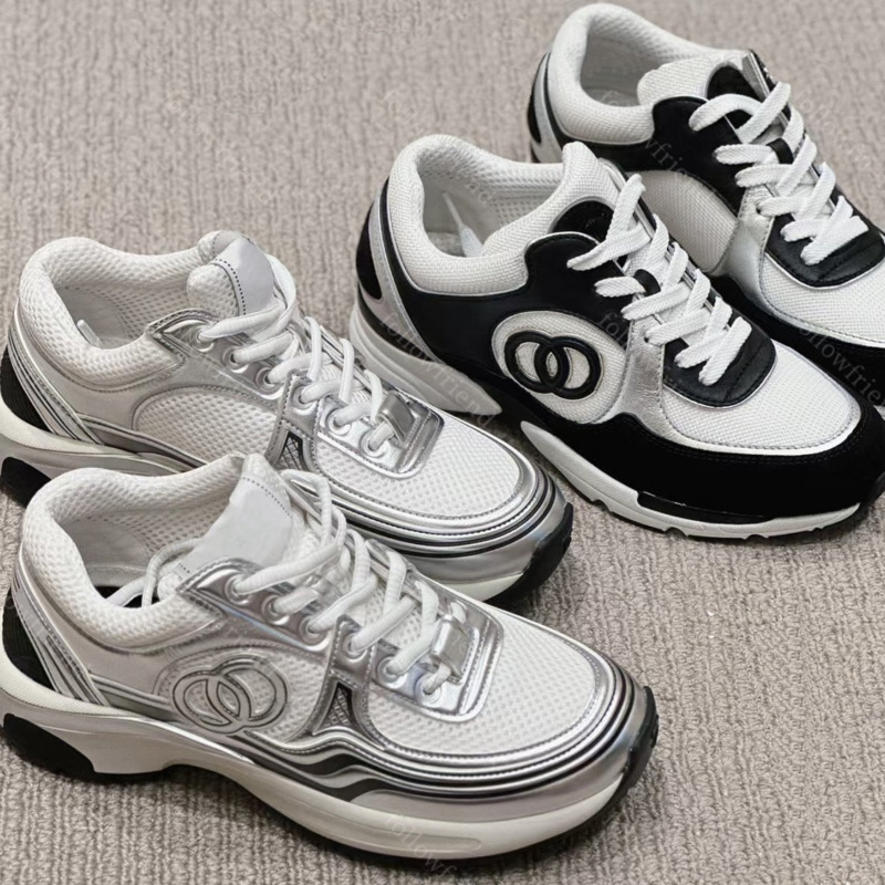 Designer sneakers trainers shoes Channels sneakers women casual shoes Reflective Sneakers Vintage Suede Leather platform sneakers outdoor sports shoes 35-42 C003