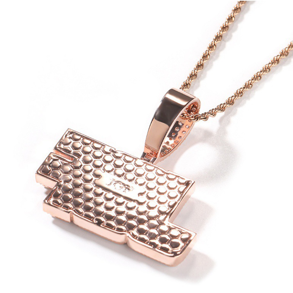 Hip Hop Custom Broken Font A-Z 26 Letters Pendant Necklaces Double Colors TopBling 5A Zircons Jewelry