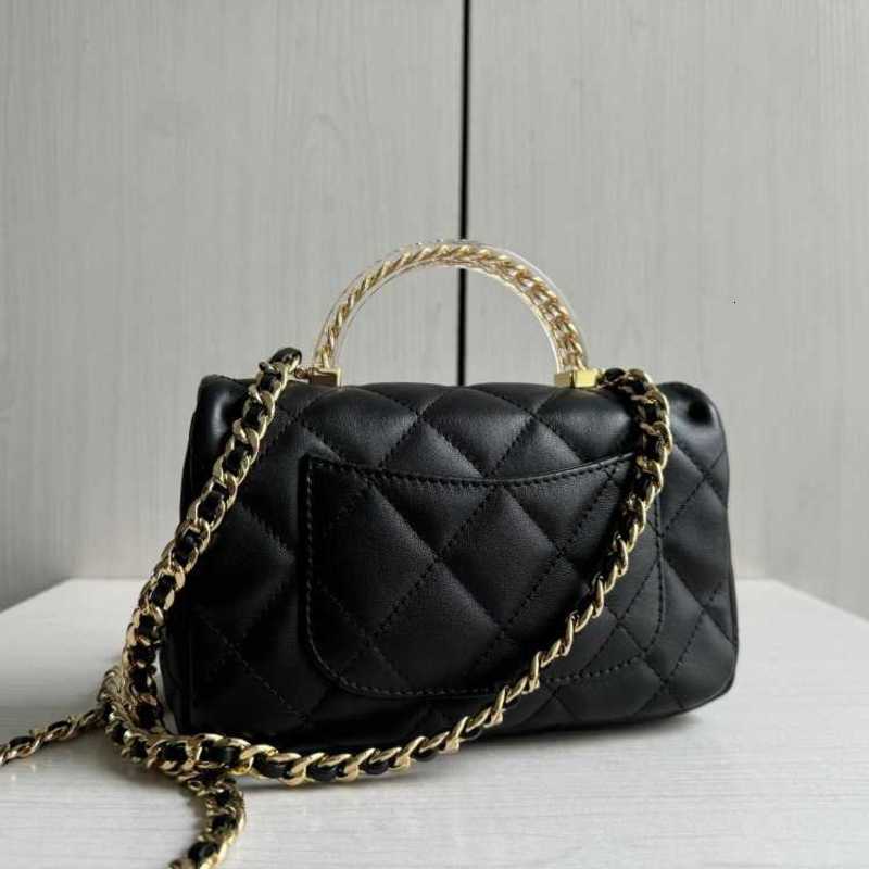 10A mirror quality women Evening Bags Designer bags Sheepskin Resin Transparent Handle Square Fat Camera Bag Square Bag Diagonal Shoulder Bag 17