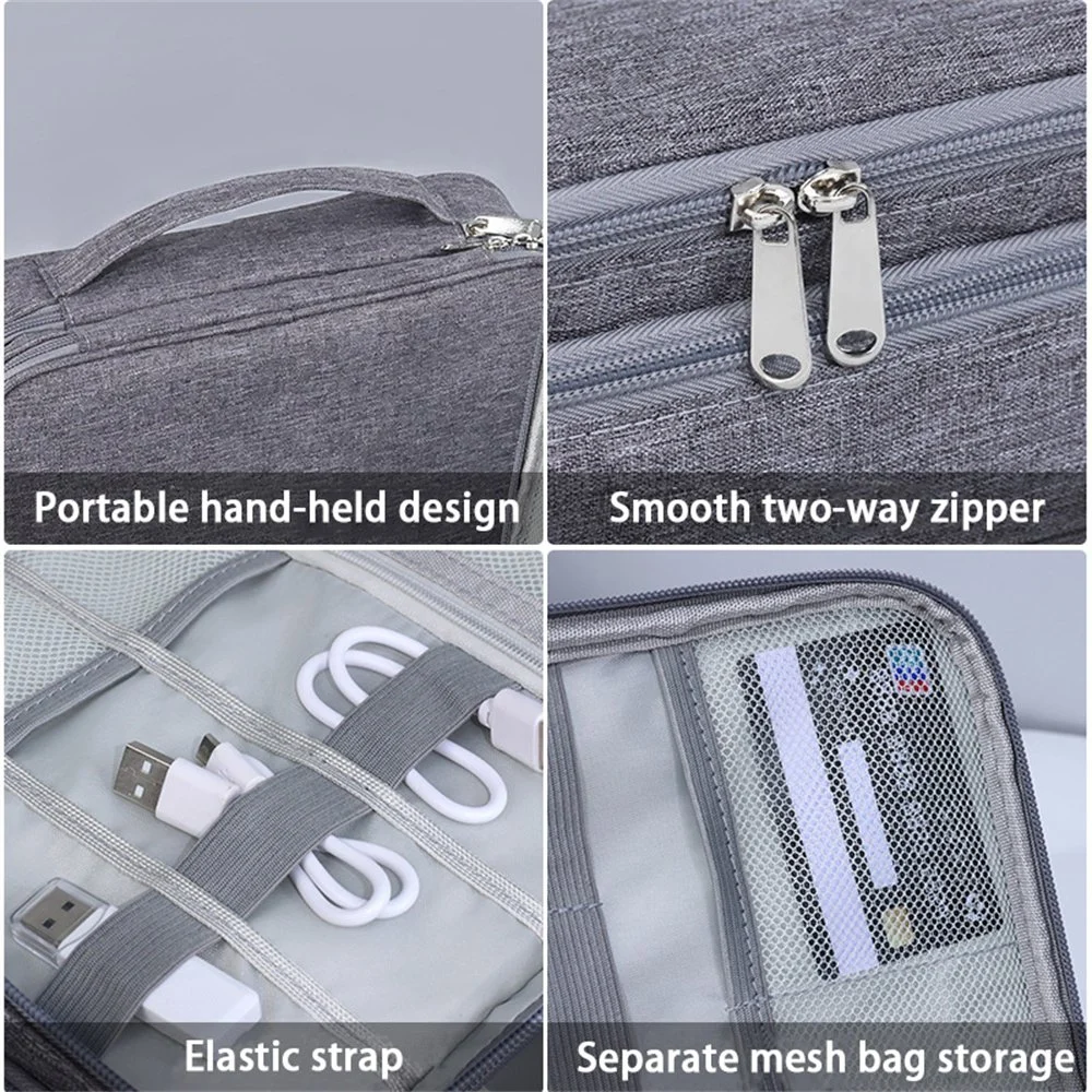 DHwanglijia Electronic USB Charge designer bag Cord Travel Cable Organizer Digital Waterproof Suitcase Portable Double Layers Storage Bag
