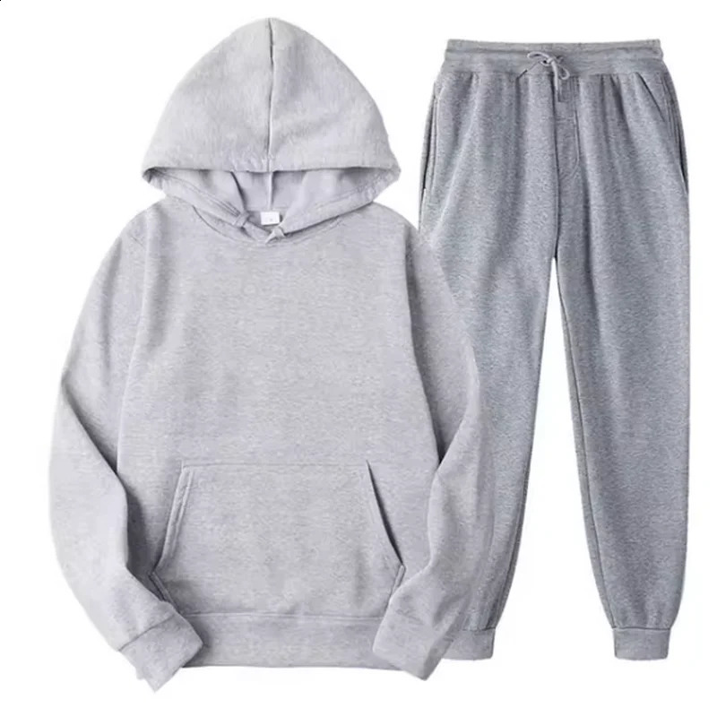 Mens sportswear 2-piece set hooded sweatshirtdrawstring pants mens running sportswear mens autumn sportswear 241231