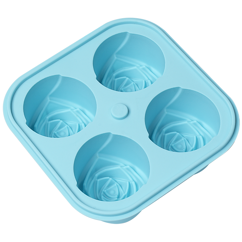 Rose Ice Cube Mold Silicone Ice Compartment Food Grade Large Whiskey Large Capacity Home Ice Maker Molds