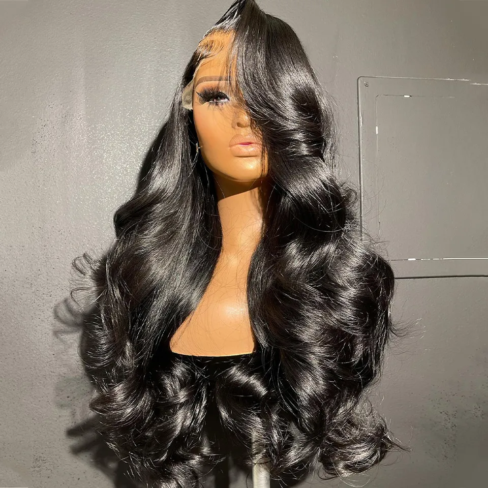 13x4Lace Front Wig glueless preplucked Synthetic Deep Wave Wigs For Black Women Daily Use Omber Blonde High Quality Heat Resistant Fiber Look Like Hum