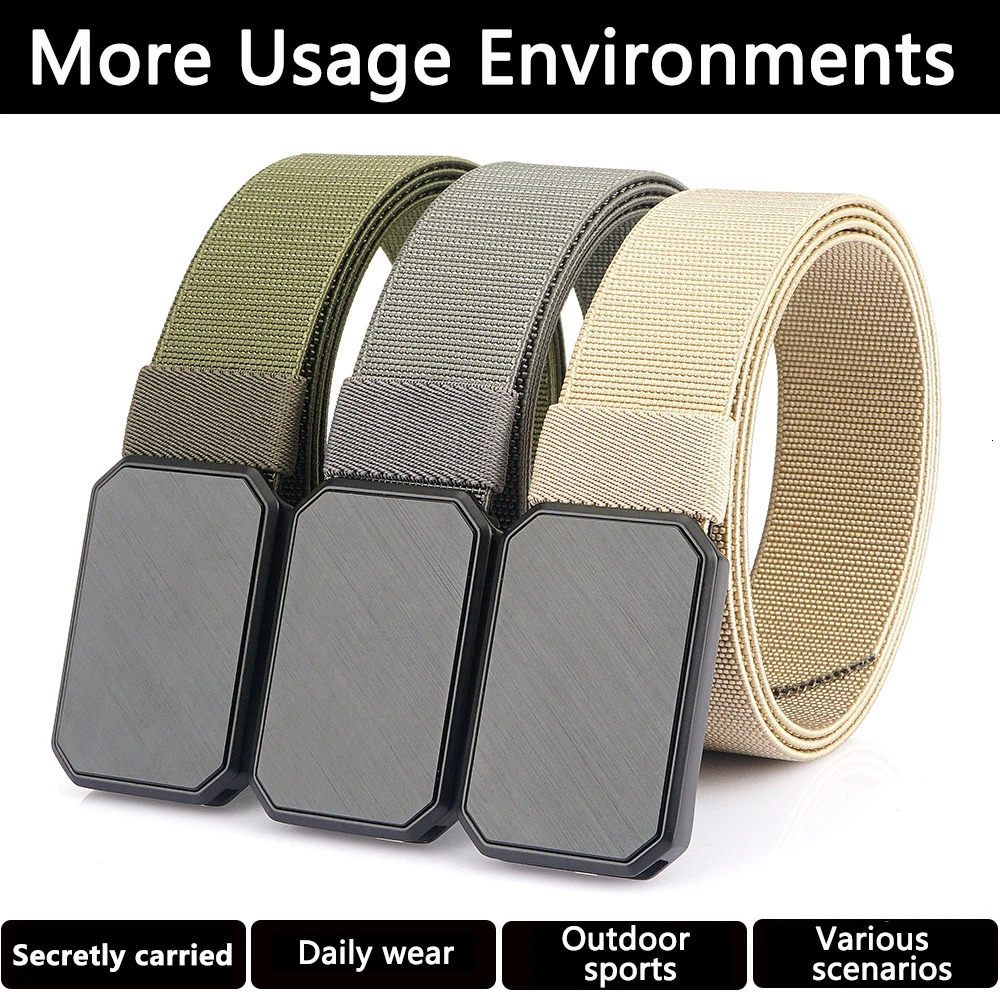 TUSHI Men Army Outdoor Hunting Magnetic Tactical Belt Multi Function Combat Survival Quality Marine Corps Canvas For Nylon Belt 250102