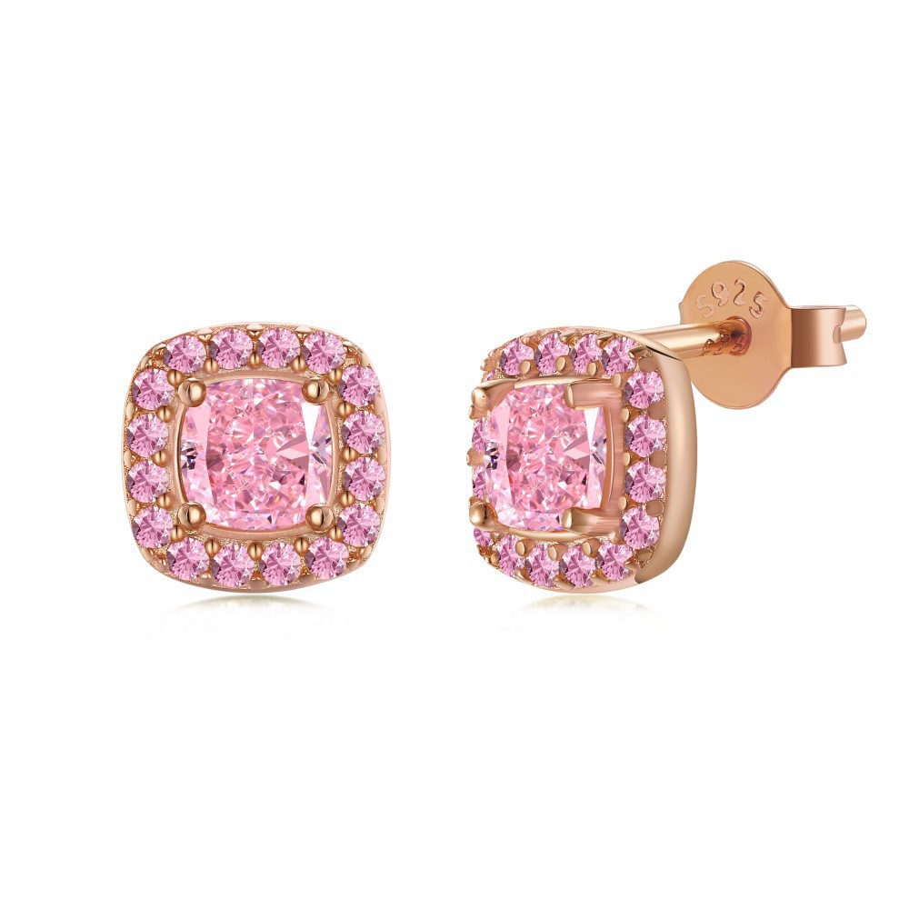 Choucong Ins Top Sell Gorgeous Stud Earrings Lady Fashion Fashion Jewelry Real 100% 925 Sterling Silver Emerlad White Moissanite Diamond Women Earring