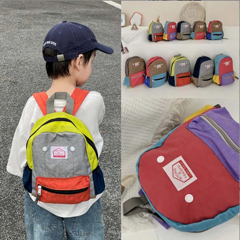 2024 Kids Backpack Children School Bags Lightweight Girls Boys Canvas Backpack Kids Bags 241226