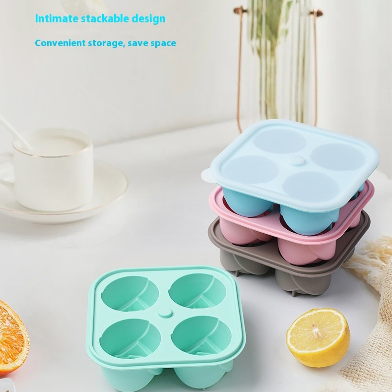 Rose Ice Cube Mold Silicone Ice Compartment Food Grade Large Whiskey Large Capacity Home Ice Maker Molds