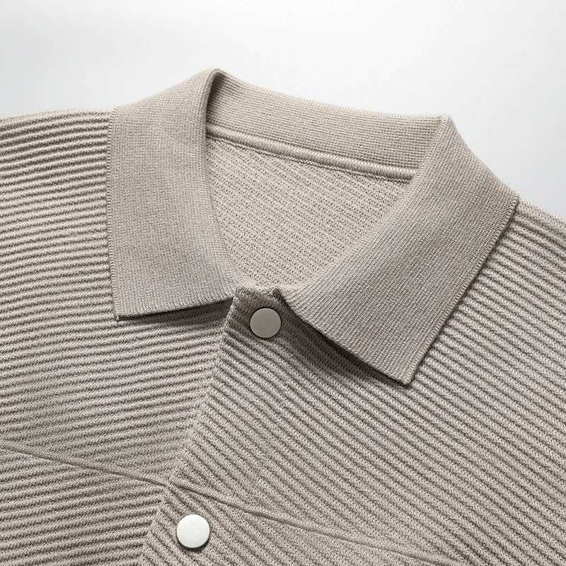 High Quality High end retro solid color knitted cardigan wool sweater mens autumn fashion lapel warm casual jacket luxury sweater T250102