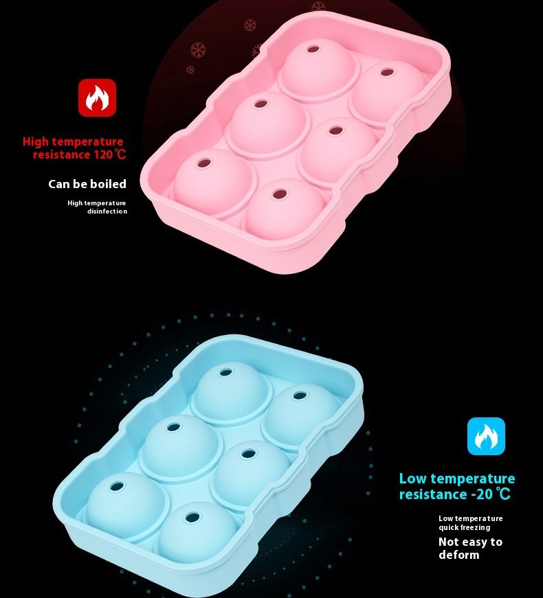 Silicone ice compartment for home use 4 compartments 6 compartments with lid easy to take off the film ice box storage box ice molds