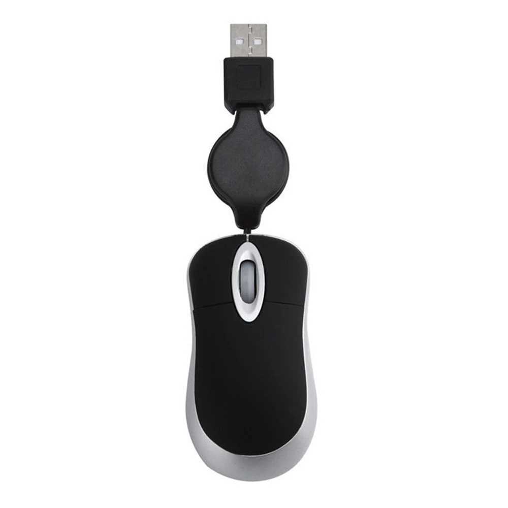High Quality Optical Mini Scalable Mouse Portable Mini USB Wired Mouse Suitable for Ergonomists Office Mouse PC Laptop Z250102