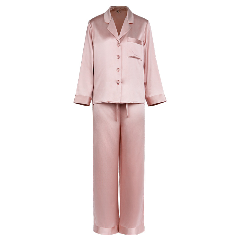 B612-Korean version of the suspender nightdress sexy deep V-neck beautiful back imitation silk stretch silk female home clothes pajamas ladies summer