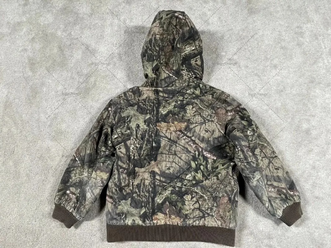 European And American Trend Brand Streetwear Jacket Haruku Leaf Camouflage Zipper Hoodie Men Y2k Casual Oversized Sweatshirt