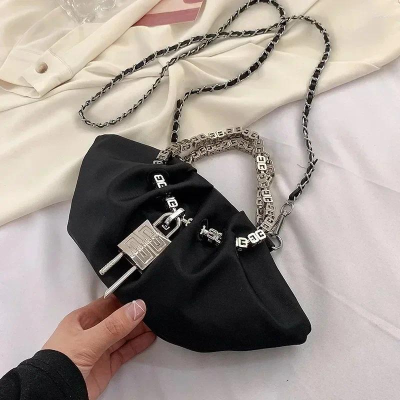 Black Shoulder Bag for Women - hot Crossbody Designer Purse with Chain Strap