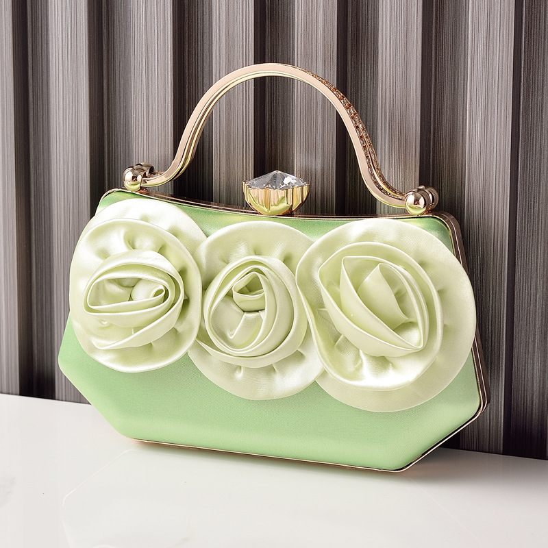 Silk Flower Evening Bag Dress Pair Party Bag Handheld Bag