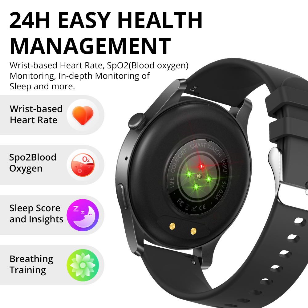 COLMI V73 Smartwatch AMOLED Display Bluetooth Calls Health Fitness Tracking Smart Watch for Men Women