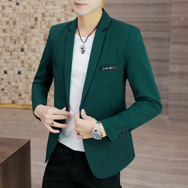 G12Men's casual suit Korean style slim fit tops young handsome small suit