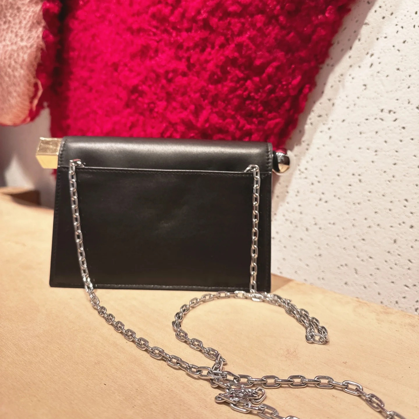Sheepskin Rolled Edge Folding Women 2025 High Quality Chain Shoulder Crossbody Genuine Leather Evening Clutch Bag
