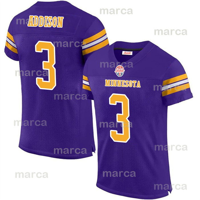 18 Justin ed Jefferson 9 J.J. McCathy 33 Aaron 87 T.J. 3 C.J. Ham Darrisaw Smith Sam Darnold Embroidery Football Jerseys