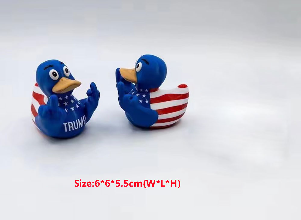 Creative PVC Duck Party Favor Middle Finger Duck Bath Floating Water Toy Party Supplies Funny Toys Gift Blue