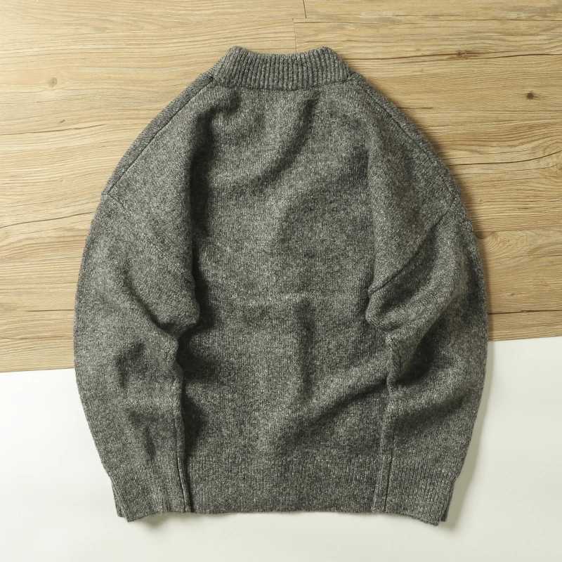 High Quality Thick and warm autumn new mens wool V-neck knitted cardigan simple and classic suitable for sportswear basic outerwear American retro T25