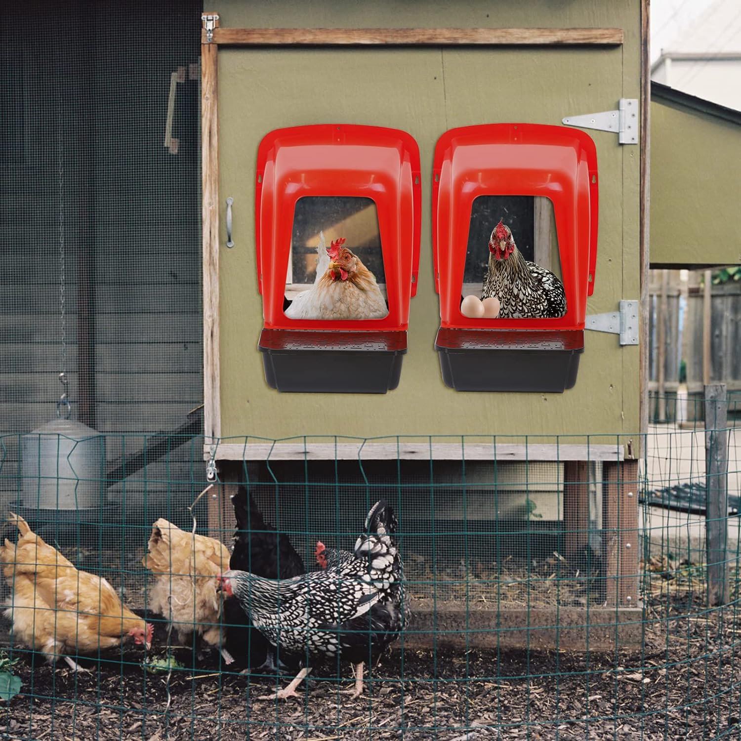 6 Chicken Nesting Boxs, Chicken Nesting Box for Laying Eggs, Heavy Duty Nesting Box, Chicken Nesting Boxes for Laying Egg