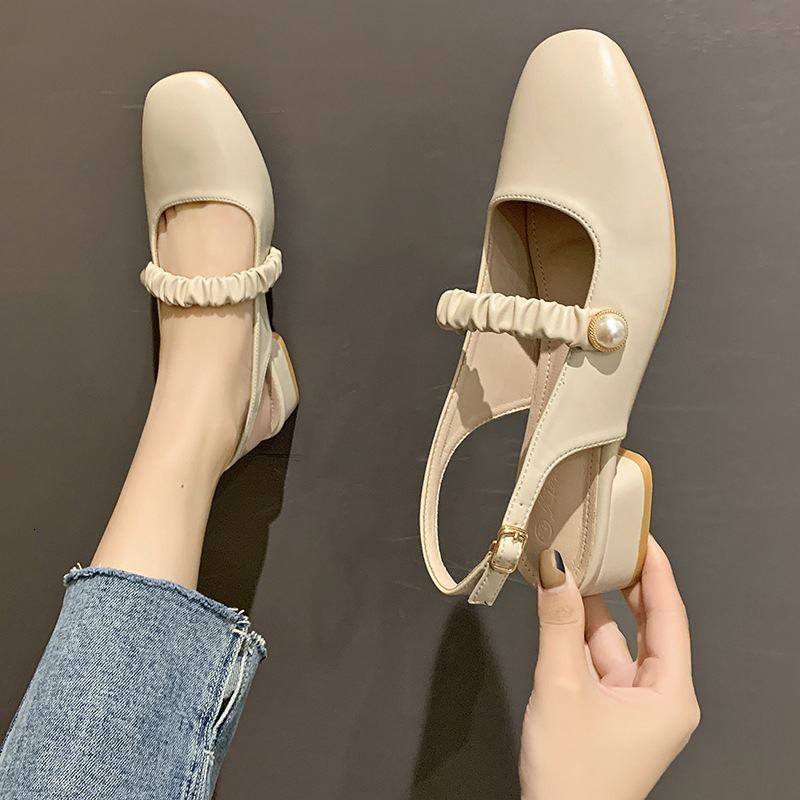 Summer Korean Ddmywed Thick Fairy Style Medium Heel With Back Air Mary Jane Women S Fashion Sandals Chinese Brand Shoes F Ddmysaturn