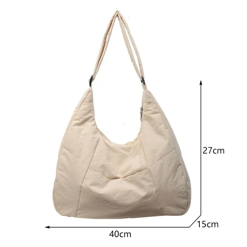 Trendy Womens Soft Cloth Shoulder Bag Solid Color Student 2025 Spring Y2k Casual Style Big Handbags Crossbody Bags for Women 250122